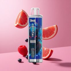 UWIN Crystal 10000 Puffs פטל כחול 18מ"ל סוללה 650mAh