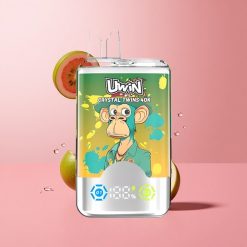 UWIN Crystal Twins 40000 Puffs קיווי פסיפלורה גויאבה תפוח שני סוללה 850mAh סליל 0.6 Ohm