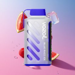 VOZOL Gear Power 20000 Puffs Dual Mesh Coil כחול פטל קרח Full Screen Display